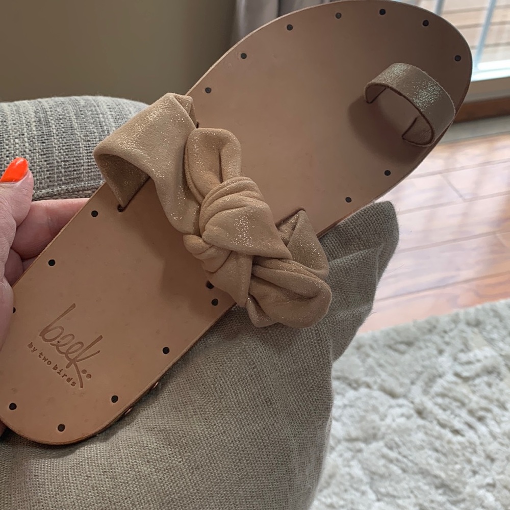 Shimmer nude sandal